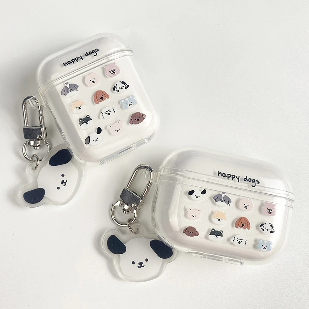 适用于苹果耳机套AirPodsPro2保护套小狗合集挂件软壳1/2/3/4/5代