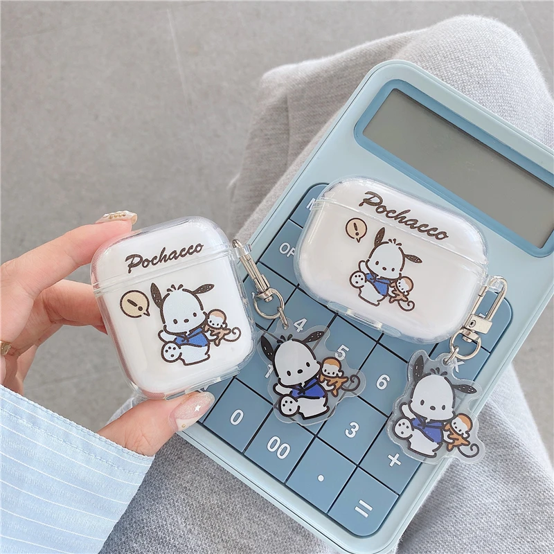 适用于苹果耳机套airpodspro2保护套猴子帕恰狗透明壳1/2/3/4/5代
