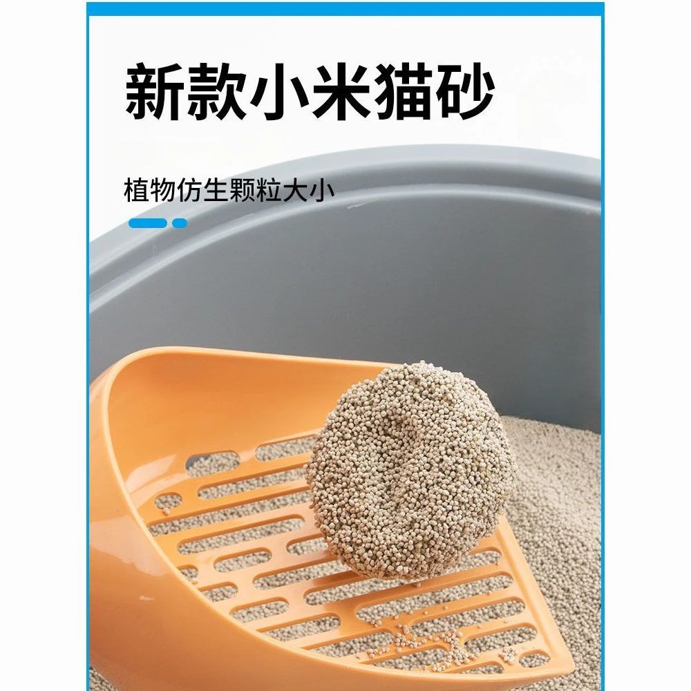 细微小颗粒猫砂除臭柠檬香大包装膨润土抗菌低尘不沾底小米砂瞬吸
