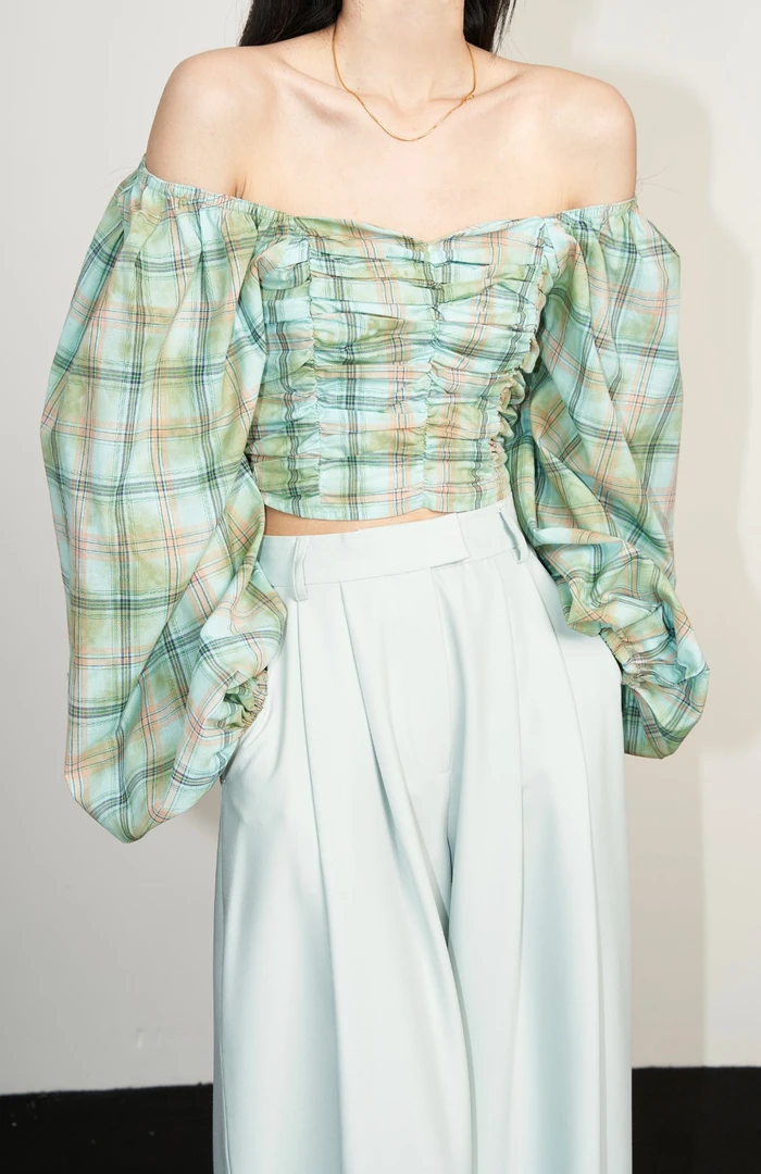 【HTT】小众设计感原创百搭格子衬衫4121237