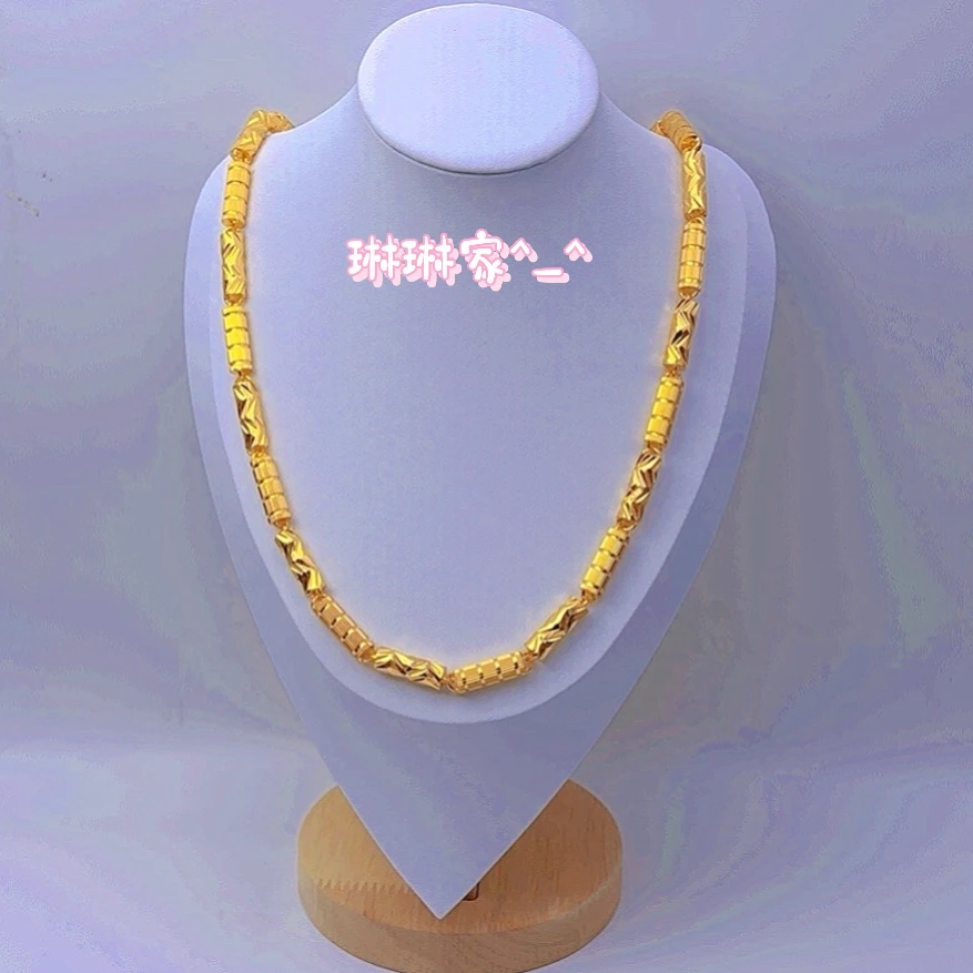 铜合金项链 铜合金材质撤花项链男士时尚百搭经典精美