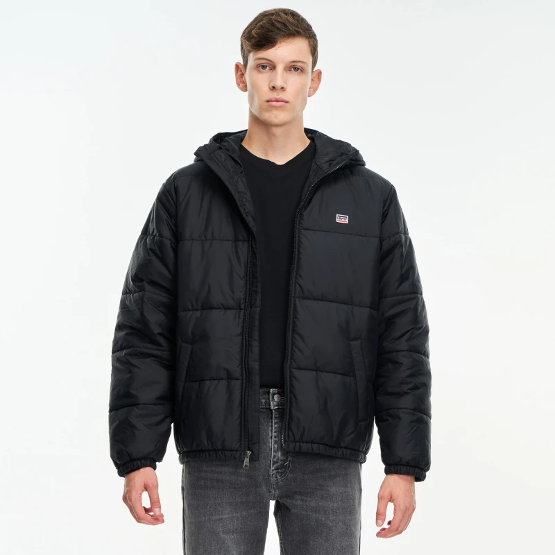Levi's冬暖系列男士经典防风保暖加厚连帽夹棉服外套A4206-0000