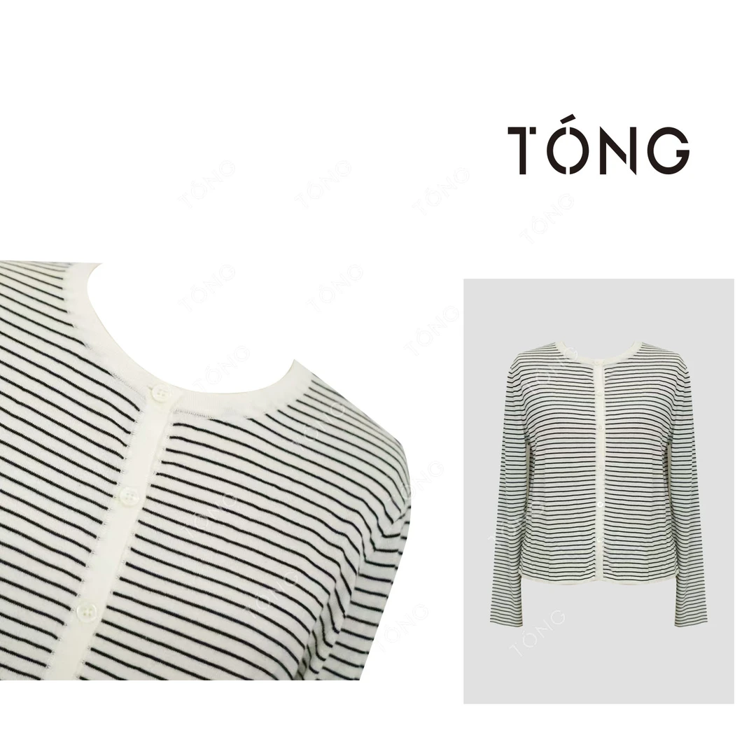 【意大利小帆船】桑蚕丝羊毛设计感针织开衫女休闲毛衣外套 GMOO4