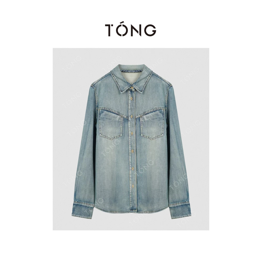 【沐雨】进口洗水牛仔外套男女同款 GA0116