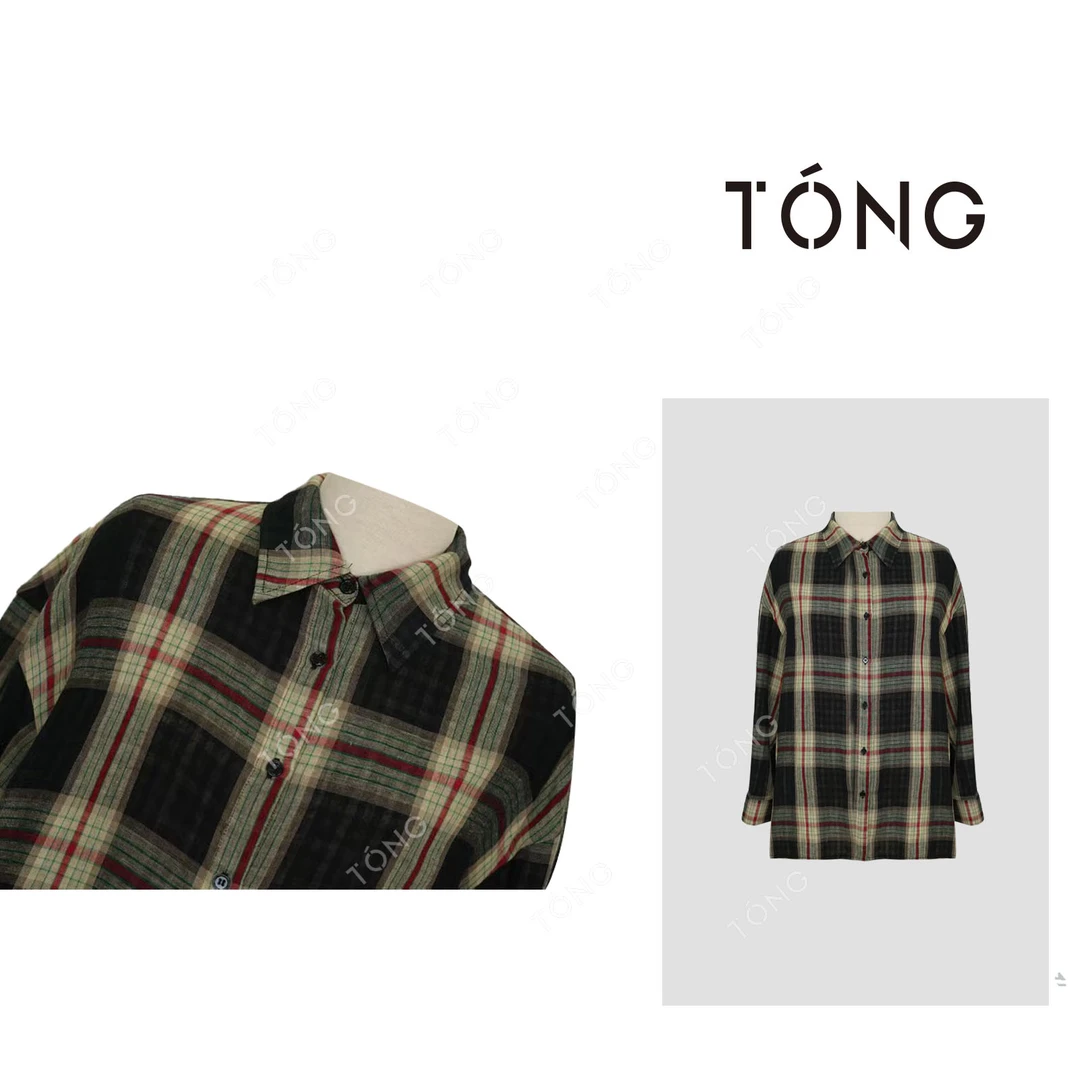 【荒漠旅人】复古格子衬衫宽松外套 GC002