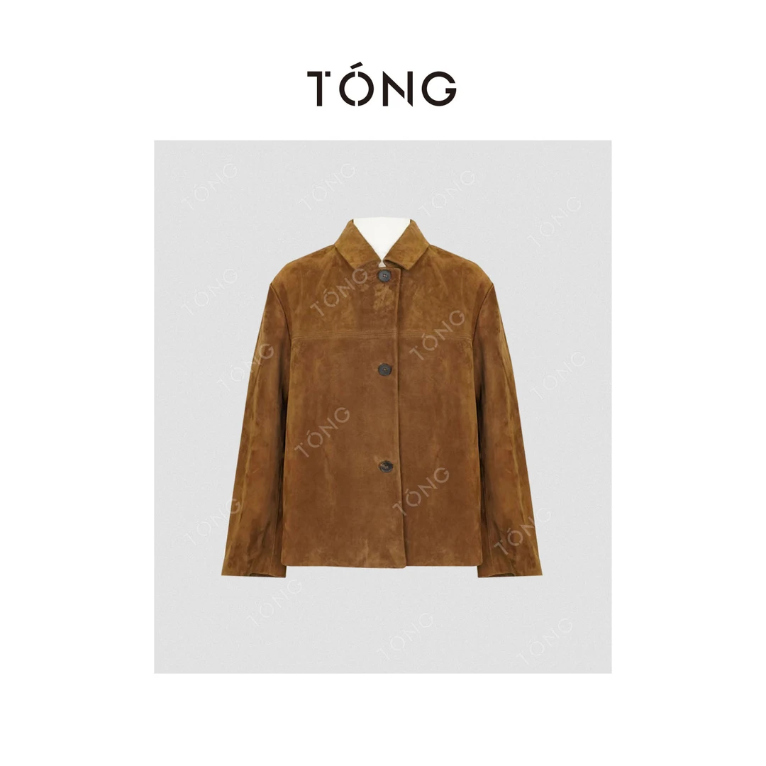 【田园诗人】西班牙LADOMA小羊皮miu风皮衣夹克外套 GA0194