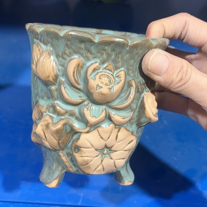 红陶脱釉陶瓷花盆清仓处理
