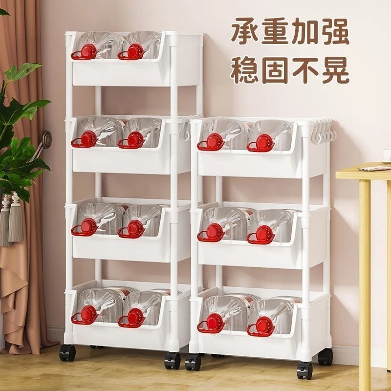 移动置物架落地书架多层带轮客厅卧室宿舍儿童小书柜小推车收纳架