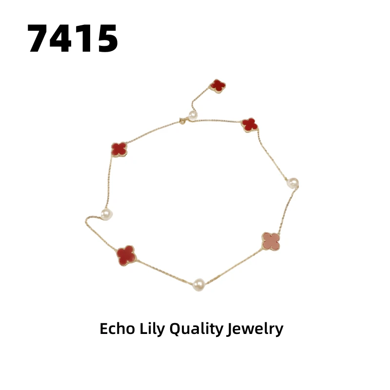 铜合金项链 7415项链轻奢时尚红色