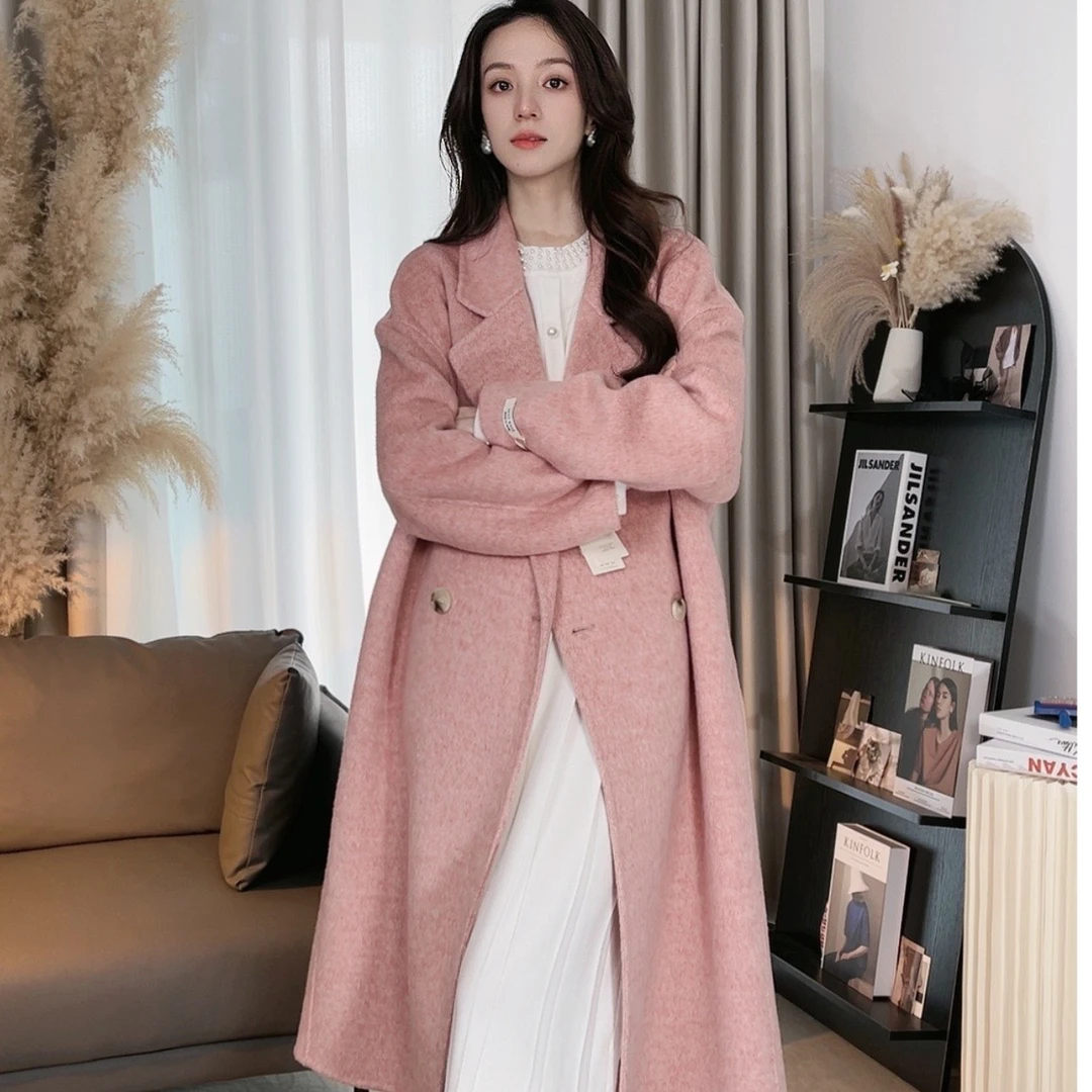 亏米炸(巴黎海报)韩系气质大衣宽松大版甜美慵懒风休闲百搭韩