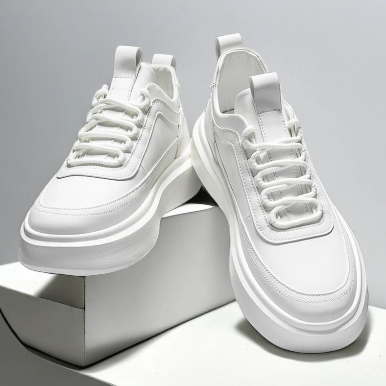 鞋子2024春季新款男士白色休闲板鞋厚底百搭爆款增高男鞋小白鞋男