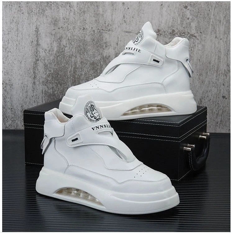 2025冬季新款百搭小白鞋透气韩版潮鞋高帮厚底增高爆款休闲运动鞋