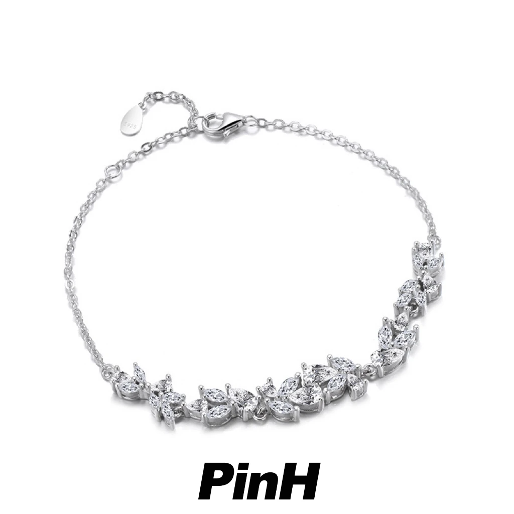 925银合成锆石手链 【PinH】925纯银紫藤花手链女甜美温柔轻奢镶钻