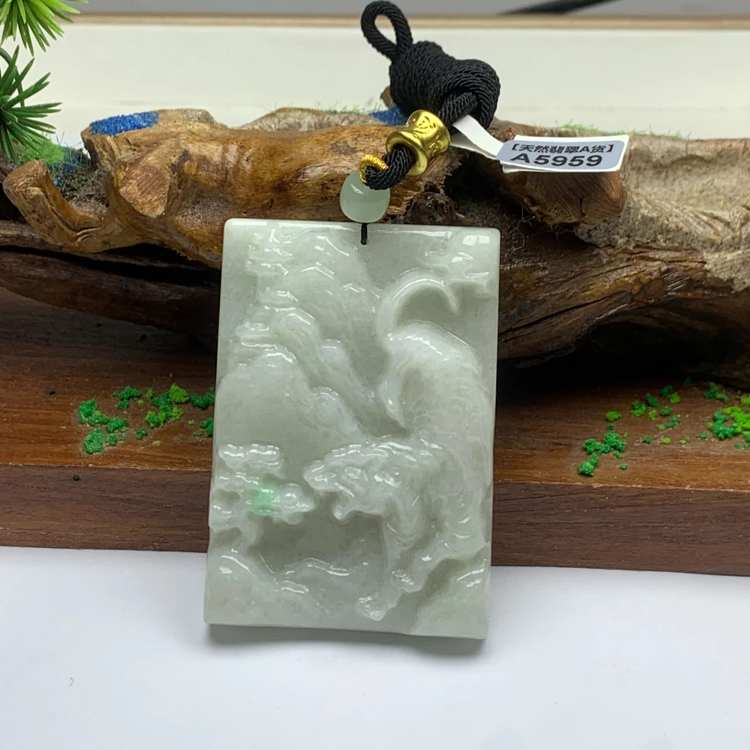 天然缅甸翡翠A货挂件吊坠A5959