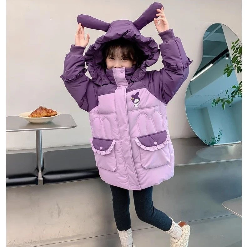 女童棉服外套冬装2023新款女宝宝洋气加厚冬季棉袄加绒棉衣