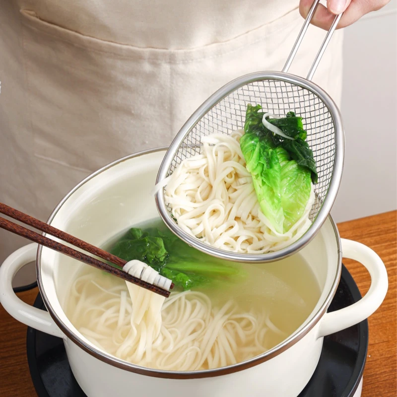 漏勺家用厨房火锅不锈钢捞勺油炸漏网捞饺子捞面笊篱炸篮