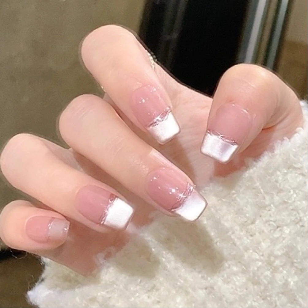 【长相思】三仟手工穿戴甲 线条勾勒手绘美甲 法师猫眼纯欲款