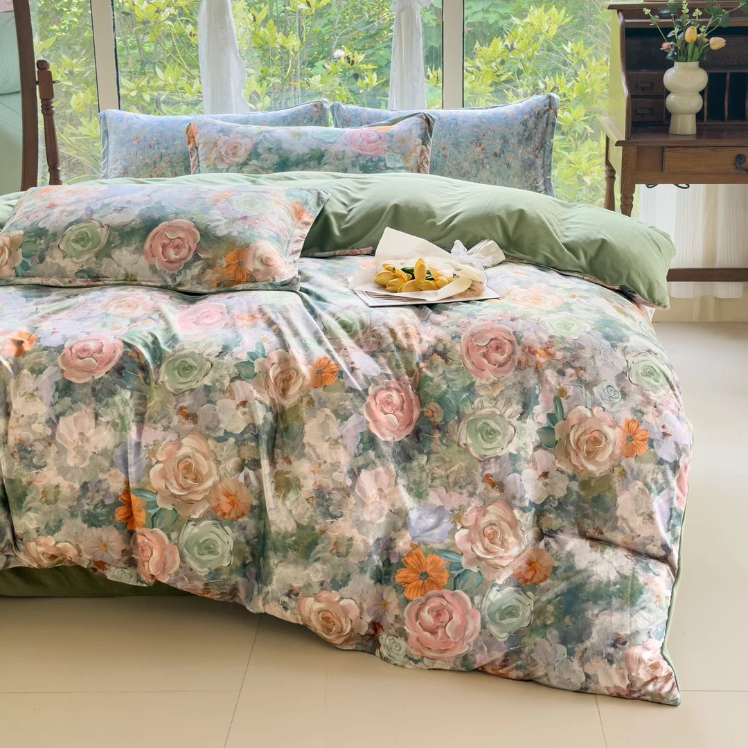 德芙绒床暖绒软到心坎四件套套件火山绒龙