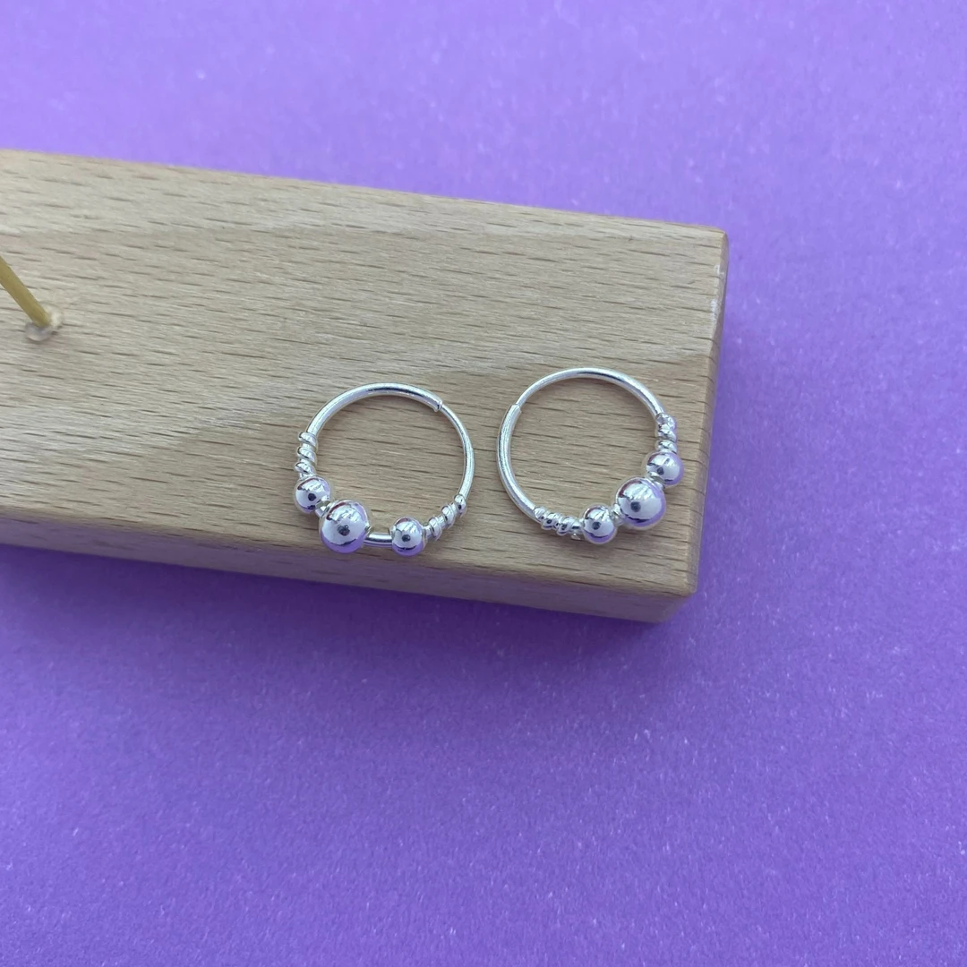 苗乐 足银耳饰 迷你养耳小耳圈999