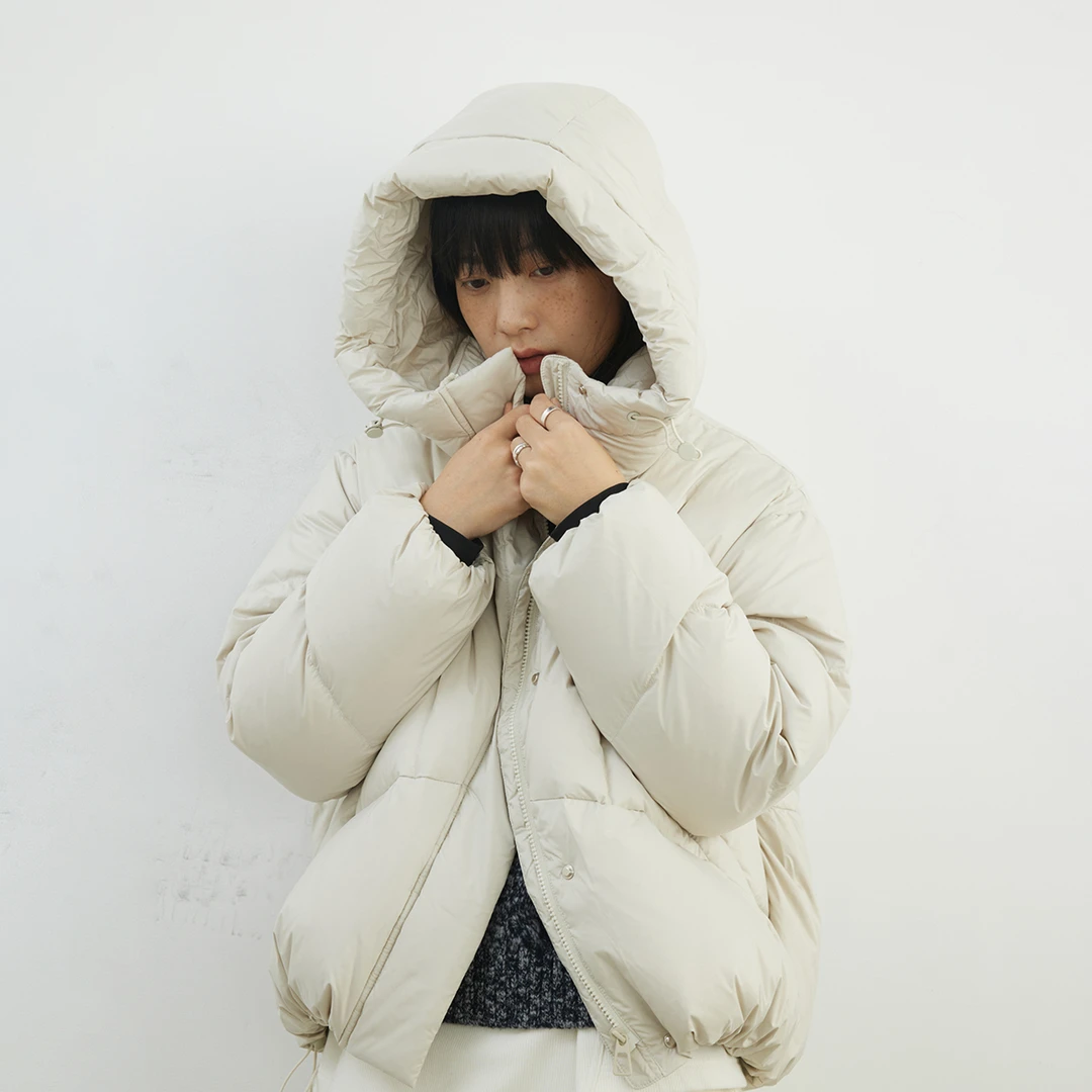 【菠萝包羽绒服】步履不停  秋冬短款连帽蓬松保暖羽绒服