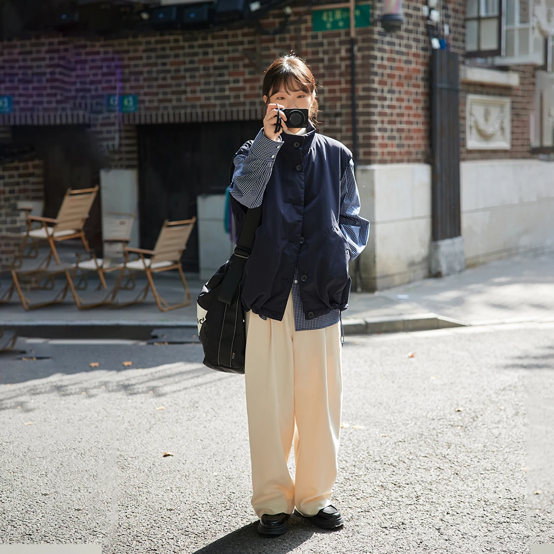 【季风马甲】步履不停 设计师款 好出片 工装百搭立领山系夹棉马甲