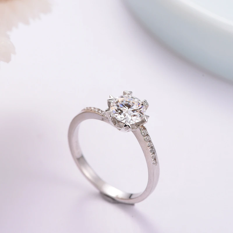 【VM】扭臂微镶雪花0.5ct1.0ct女戒