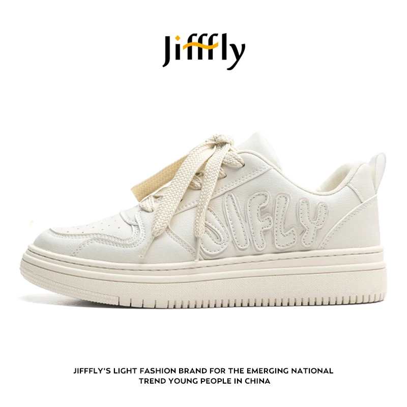 Jifffly秋季情侣款国潮板鞋时尚潮流百搭小白鞋学生小众休闲鞋Y