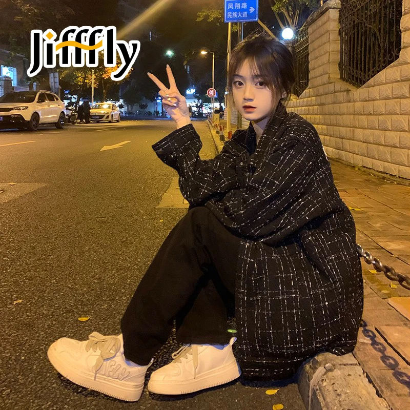 Jifffly情侣款复古面包鞋百搭潮流小白鞋男休闲板鞋舒适低帮轻便