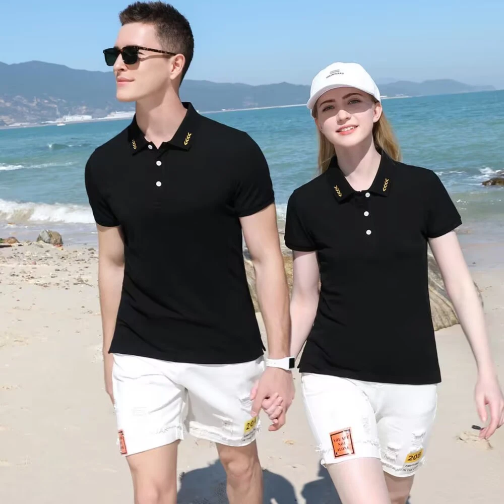 夏季工作服定制Polo衫印logo短袖t恤工服订制文化衫高档工衣刺绣