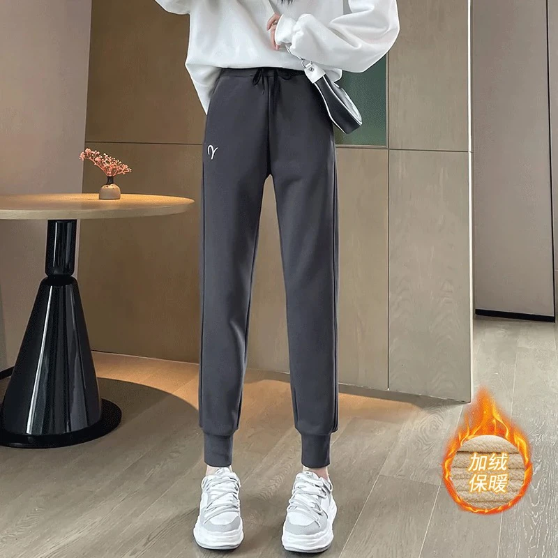 163【厚绒】刺绣款·保暖防风时尚百搭显瘦卫裤