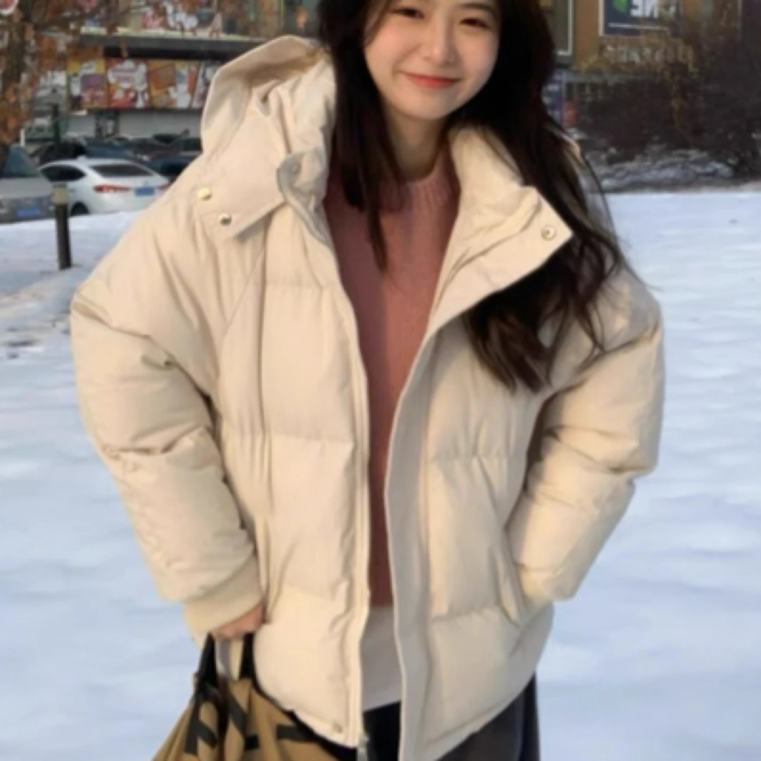 332 宽松韩版简约百搭高级面包服棉服外套（JH30）
