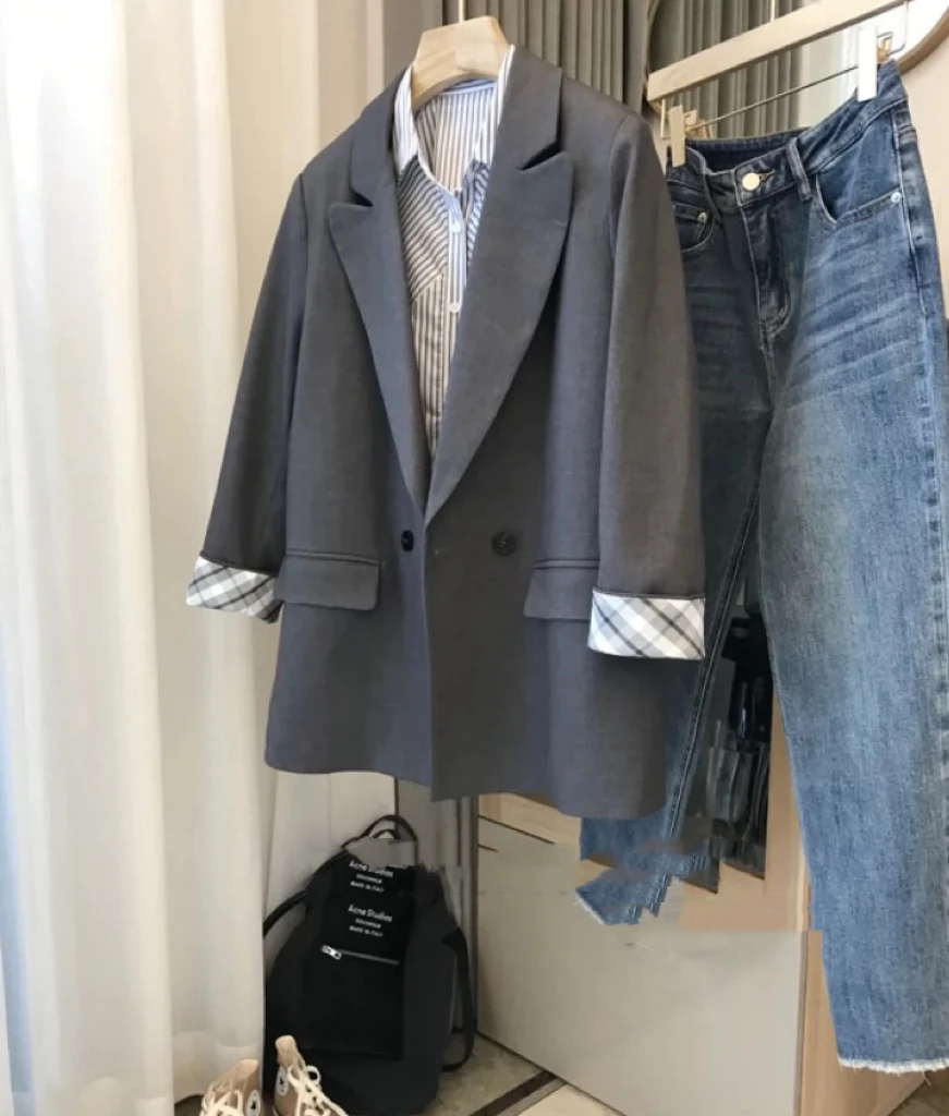 1712  百搭时尚西装外套韩版休闲西服