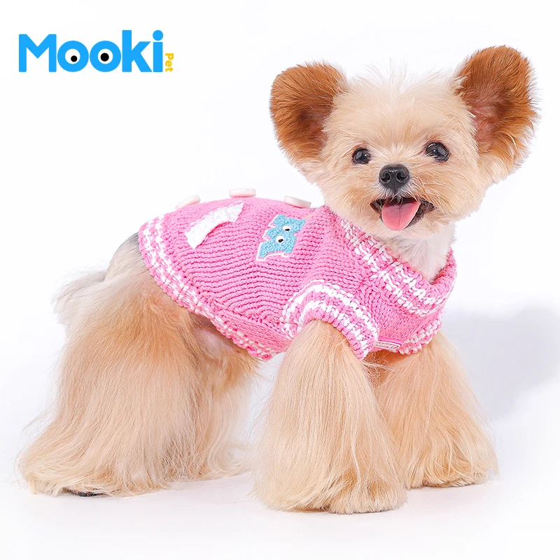mookipet猫咪狗狗毛衣背心秋季新款马尔济斯约克夏小型犬宠物装备