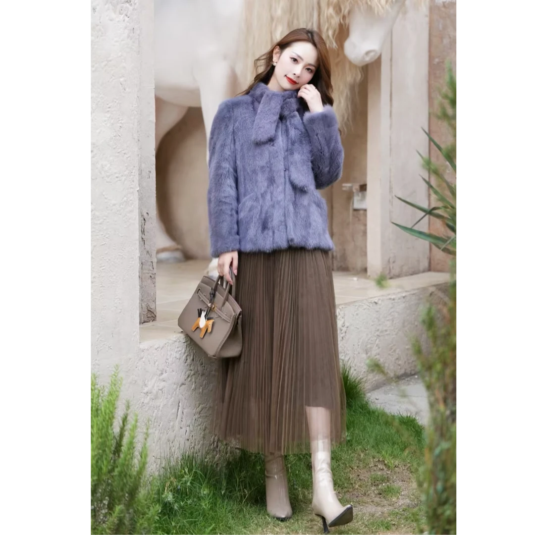 YINER音儿女装冬短款水貂皮草外套8233509350