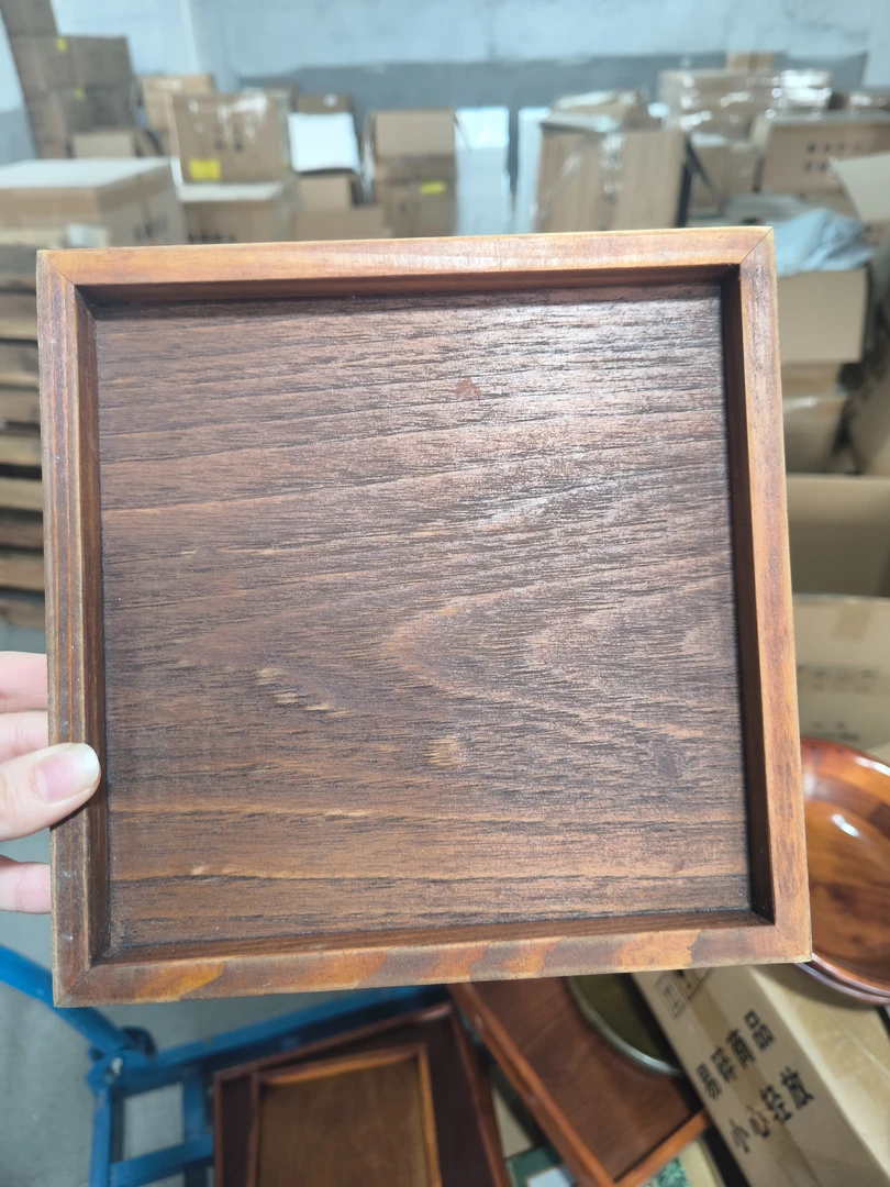 外贸尾单正方形茶奉19×19×2