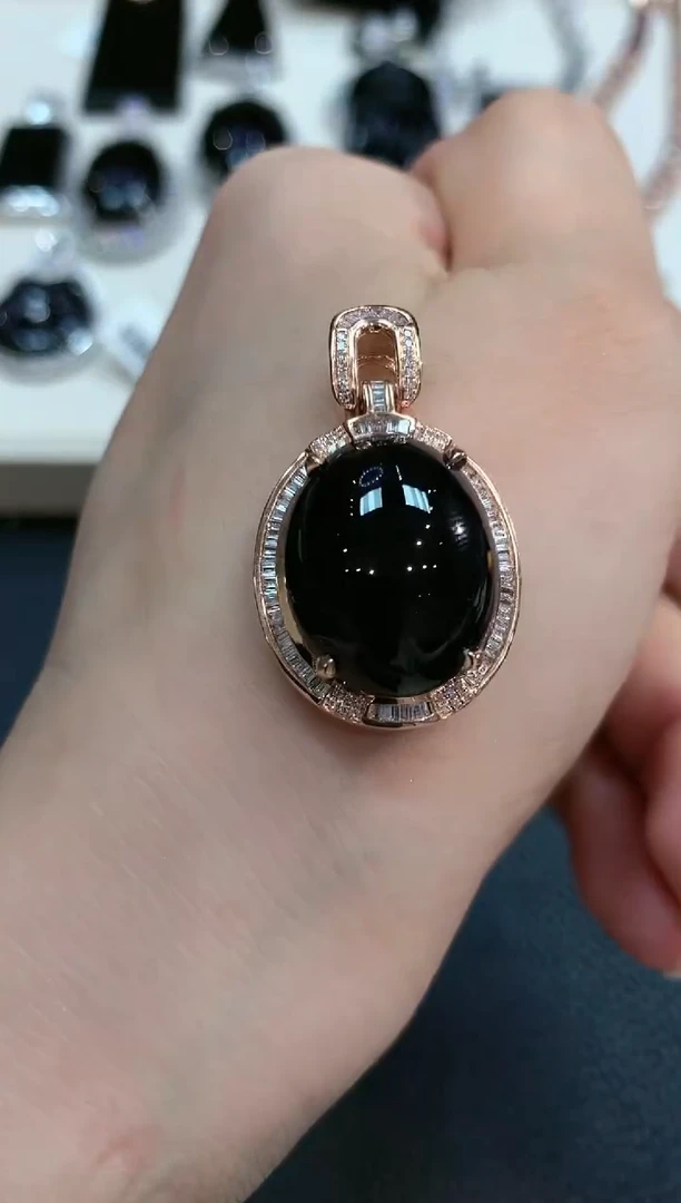 【闪购商品】翡翠吊坠(不含链)18K金镶嵌m129