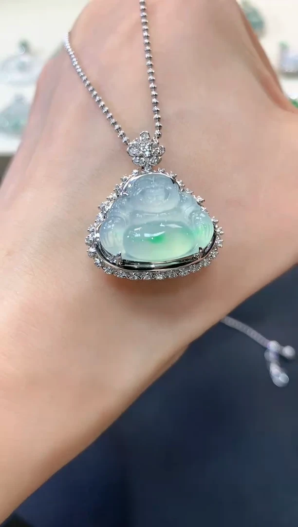 【闪购商品】翡翠吊坠(不含链)18K金镶嵌b101