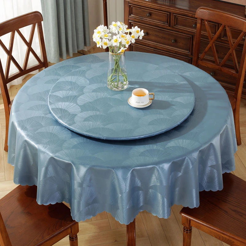 大圆桌布防烫免洗家用圆形餐桌布欧式酒店饭店圆桌茶几转盘套高档