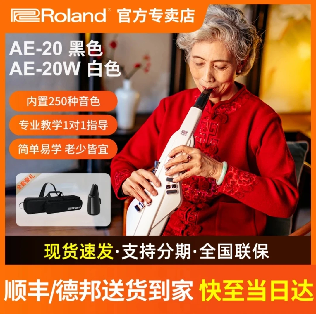 罗兰 roland 电吹管乐器 AE20 电子吹管初学演奏电吹管