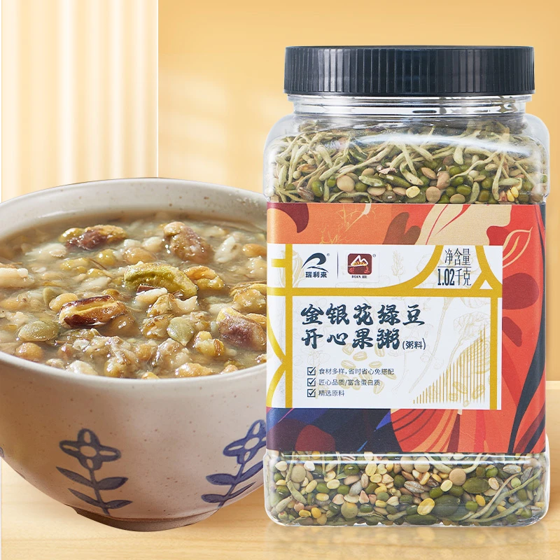 甸禾汉方系列金银花绿豆开心果粥精选膳食营养早餐五谷杂粮1.02KG