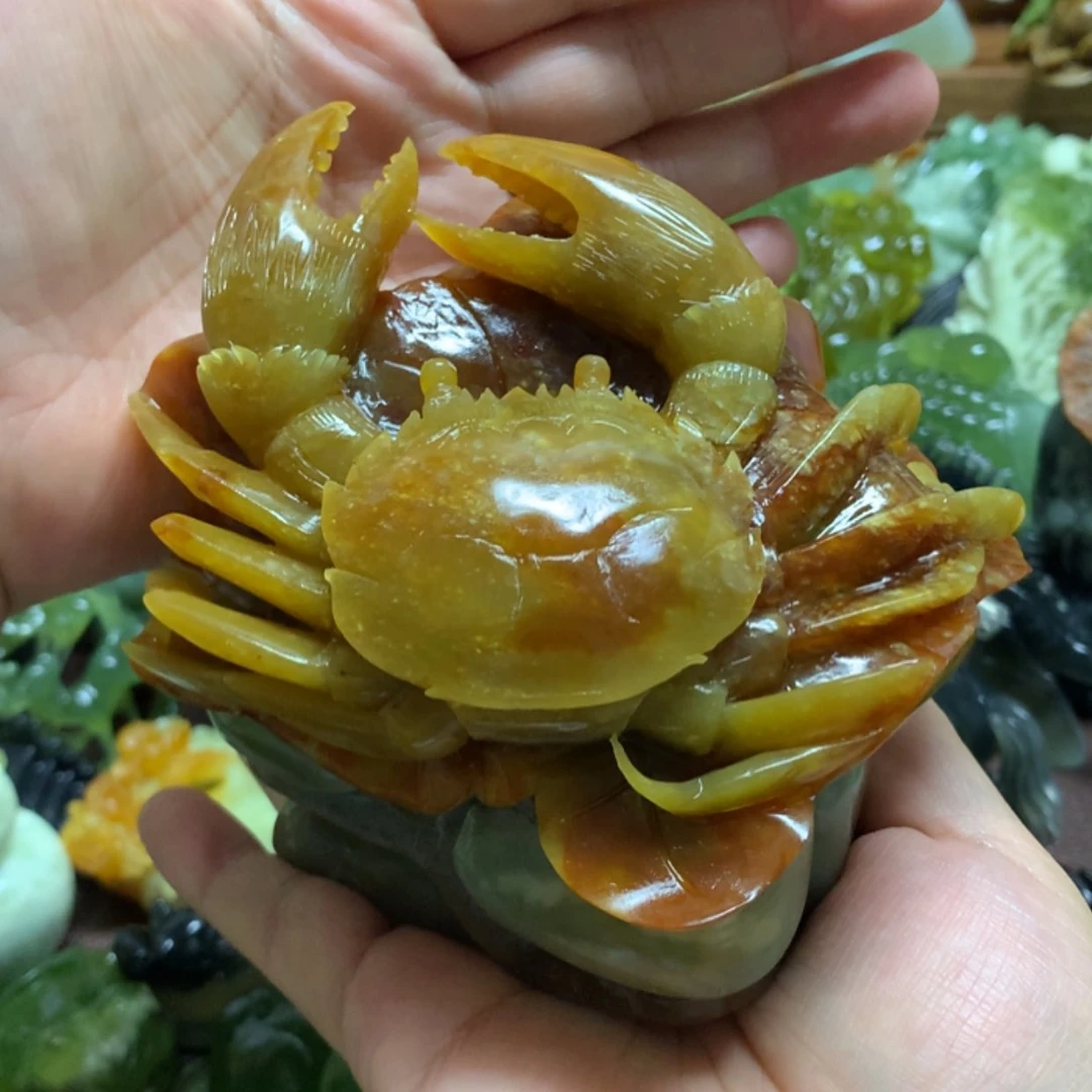 【闪购商品】岫玉摆件未镶嵌牡*花