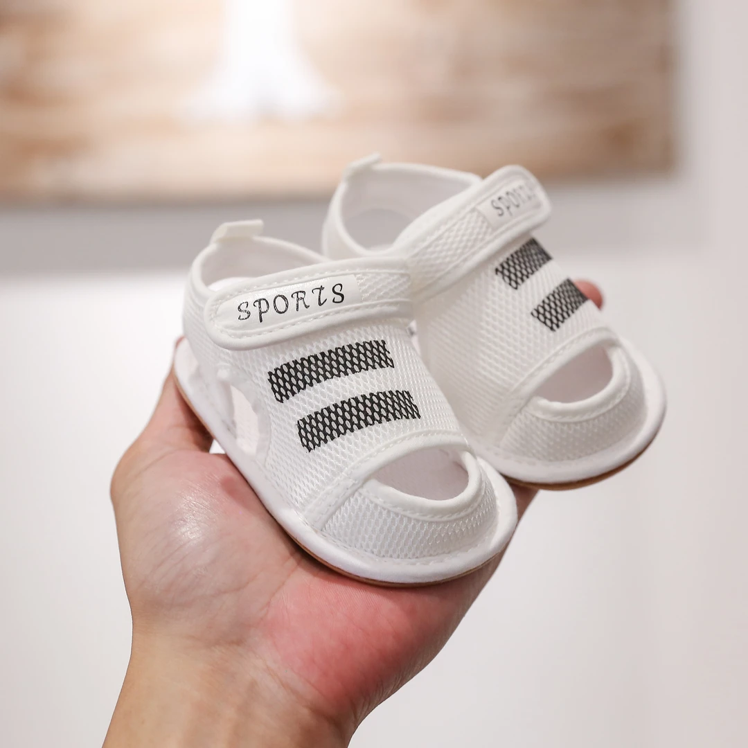 夏季婴幼儿0-1岁男女宝宝包头凉鞋网面防滑3-56-12个月软底学步鞋