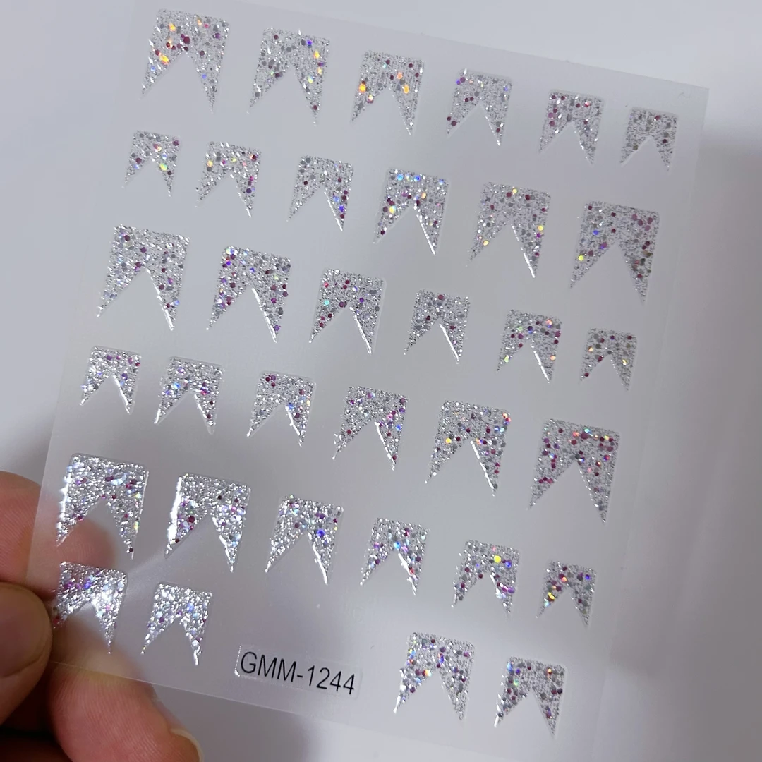 10张闪银贴纸法师素材四芒星五角星云朵贴纸百搭防水办公贴纸指甲