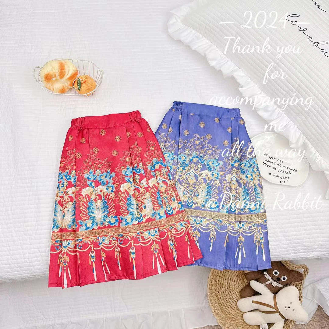 春秋款新款女童甜美国风新中式马面裙 D-J216