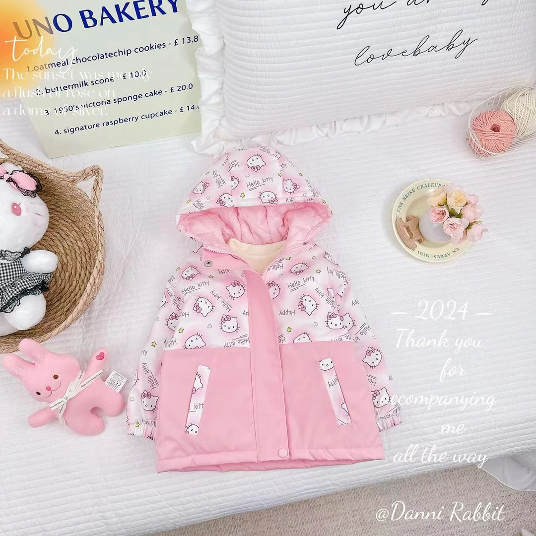 2024冬季新品KT猫立领儿童休闲汉服棉服外套 D-P870