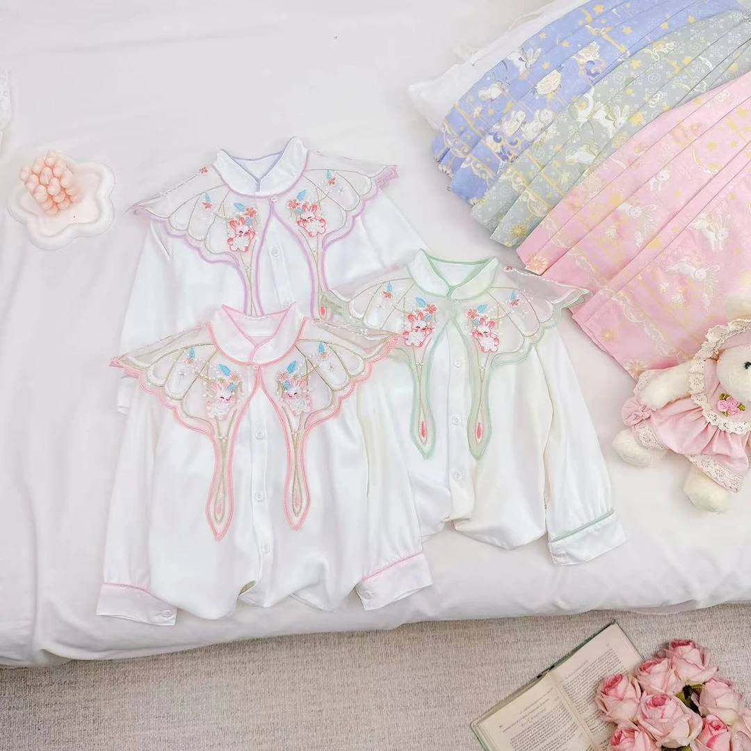 2025新款春款女童新中式国风爆款马面裙汉服套装 D-V321