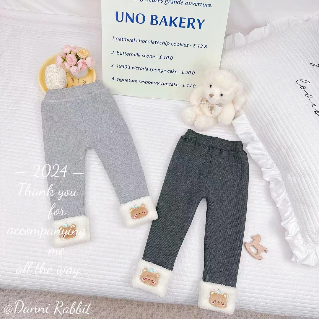 *可爱小熊+糕糕绒厚实保暖*儿童打底裤 D-H140