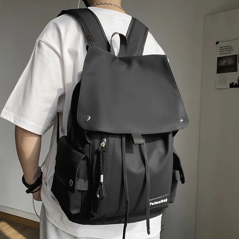 书包男ins潮酷大容量学生高中旅行电脑双肩潮牌休闲男士简约背包