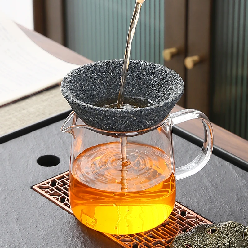 氧化铝矿石无孔陶瓷过滤茶滤玻璃公道杯创意茶漏器茶具配件过滤网