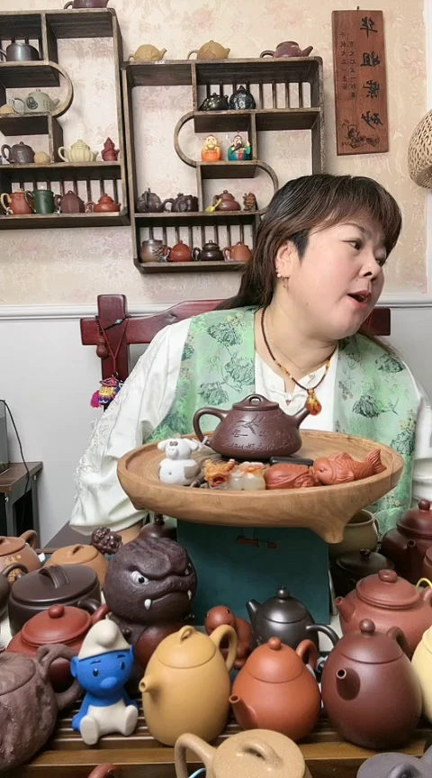 【闪购商品】紫砂茶壶紫泥 子冶石瓢 刻绘